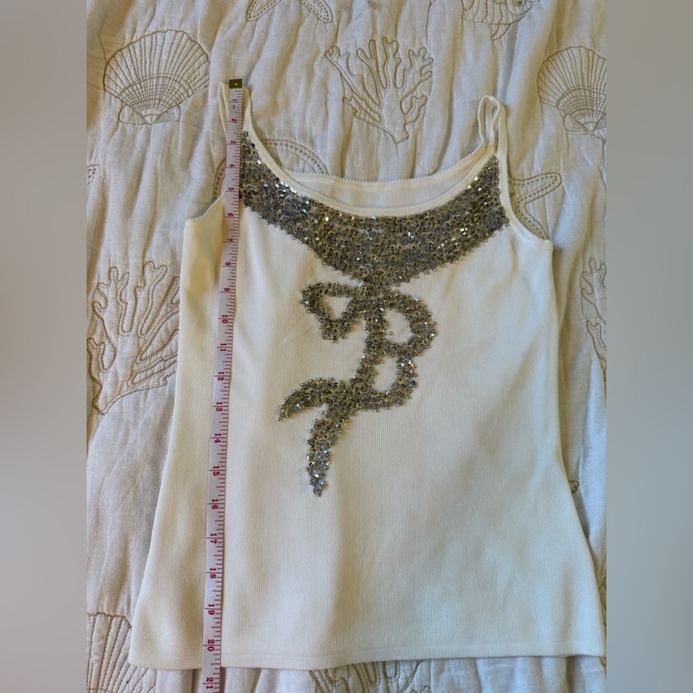 Embellished White Tank Top - Picture 8 of 11